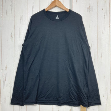 【Unisex M ブラック系】 Hereness（ヒアネス）	 ドライウール ティーシャツ ロングスリーブ 2 DRY WOOL T-SHIRT LONG SLEEVE 2 ウール ウェア トップス インナー シャツ ロングスリーブTシャツ クルーネック ウール z