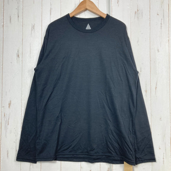 【Unisex M ブラック系】 Hereness（ヒアネス）	 ドライウール ティーシャツ ロングスリーブ 2 DRY WOOL T-SHIRT LONG SLEEVE 2 ウール ウェア トップス インナー シャツ ロングスリーブTシャツ クルーネック ウール z