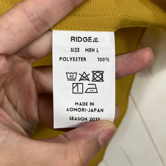 【Men's L イエロー系】 Ridge Mountain Gear ( リッジマウンテンギア ) ベーシック ロングスリーブ シャツ Basic Short Sleeve Shirt Rustic Mustard ポリエステル ウェア トップス インナー シャツ