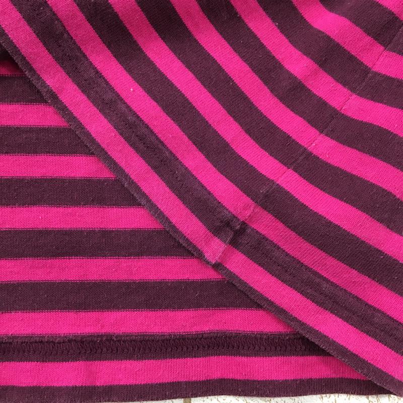 [Women's S Pink] Patagonia Long-Sleeved Sender Stripe Top Organic Cotton T-shirt Long t 54610 International Women's