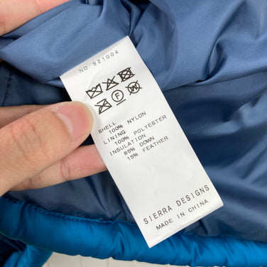 【Men's S ブルー系】 Sierra Designs ( シエラデザイン ) ジップ ダウン ベスト Zip Down Vest 650FPダウン 高密度ナイロンタフタ ダウン ウェア トップス ベスト ダウンインサレーション z00061469  ダウンイ