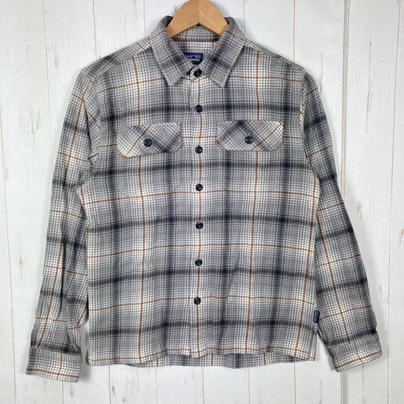 【Men's XS グレー系】 2013 Patagonia ( パタゴニア ) ロングスリーブ フィヨルドフランネルシャツ アジアンフィット Long-Sleeved Fjord Flannel Shirt - Asia Fit DWN 生産終了モデル 入手困難