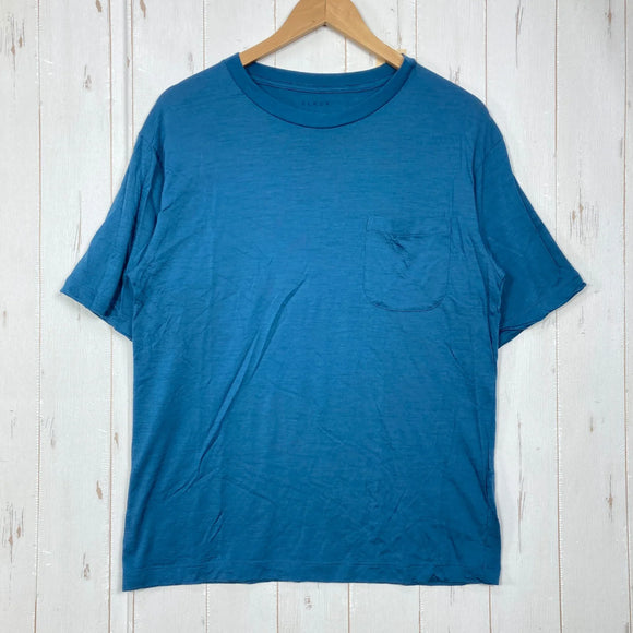 【Men's L ブルー系】 Elkex（エルケクス） メリノウール クルーネック ティー Merino Wool Crew Neck Tee メリノウール ウェア トップス インナー シャツ ショートスリーブTシャツ クルーネック ウール z00059315