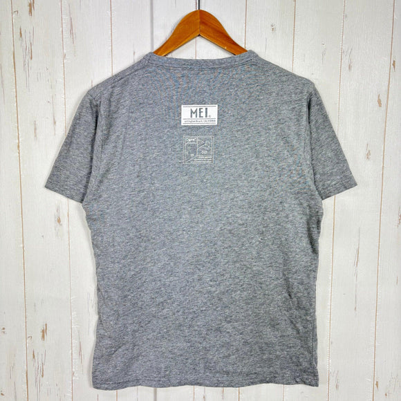 【Men's 2 グレー系】 Mei ( マウンテンイクイップメントインク ) × Grn（ジーアールエヌ）米綿天竺 Ｔシャツ 入手困難 ダブルネーム コラボモデル コットン ウェア トップス インナー シャツ ショートスリーブTシャツ クルーネック コットン z