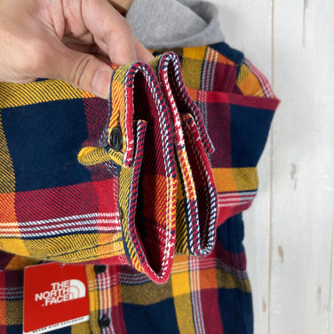 【Kid's 120 ネイビー系】 The North Face ( ザ・ノースフェイス ) フーデッド ジャック シャツ Hooded Jac Shirt コットン ウェア トップス インナー シャツ ロングスリーブシャツ コットン z00056695  コットン ロ