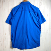 【Men's S ブルー系】 Mountain Hardwear ( マウンテンハードウェア ) キャニオン ショートスリーブ シャツ Canyon Short Sleeve Shirt ナイロン ウェア トップス インナー シャツ ショートスリーブシャツ 化繊