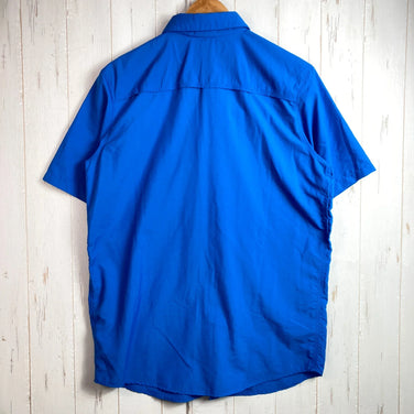 【Men's S ブルー系】 Mountain Hardwear ( マウンテンハードウェア ) キャニオン ショートスリーブ シャツ Canyon Short Sleeve Shirt ナイロン ウェア トップス インナー シャツ ショートスリーブシャツ 化繊