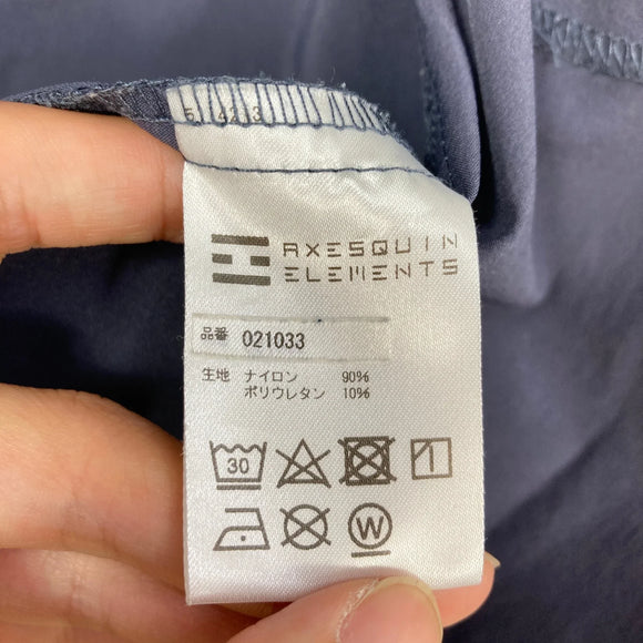 【Unisex 3 ネイビー系】 Axesquin Elements ( アクシーズクインエレメンツ ) ソフトシェル の ショート カラー シャツ Soft Shell Short Collar Shirt ナイロン ウェア トップス インナー シャツ ロングスリー