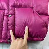 【Men's S パープル系】 1970s The North Face ( ザ・ノースフェイス ) リップストップナイロン ダウン ベスト Ripstop Nylon Down Vest 茶タグ 旧タグ 生産終了モデル 入手困難 ウェア トップス ベスト ダウンイ