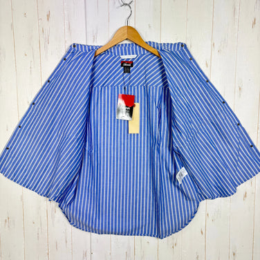 [Women's L Blue] Nanga Spring Stripe Shirt N2501-1J508B BLU z00058261 BLU Cotton Short-Sleeve Shirt Inner Shirt Tops Apparel