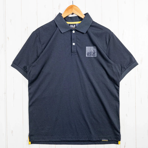 【Men's M ブラック系】 Jackwolfskin ( ジャックウルフスキン ) コットン ショートスリーブ ポロ コットン ウェア トップス インナー シャツ ショートスリーブシャツ 化繊 z00053094  化繊 ショートスリーブシャツ インナー シャツ