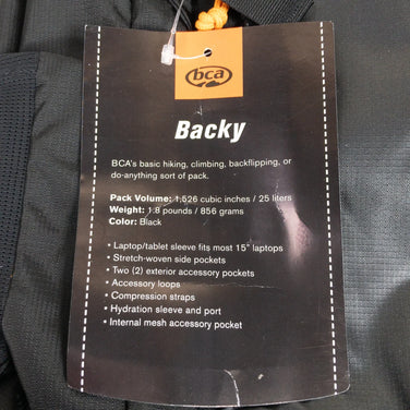 【OneSize ブラック系】 Bca Backcounty Access ( ビーシーエー バックカントリーアクセス ) バックイ Backy C1717003010 25L デイパック 容量【～29L】 バックパック バッグ ストレージ - 【公式】2ndGEAR（セカンドギア）Webショップ【登山用品・アウトドア用品専門 買取販売店】