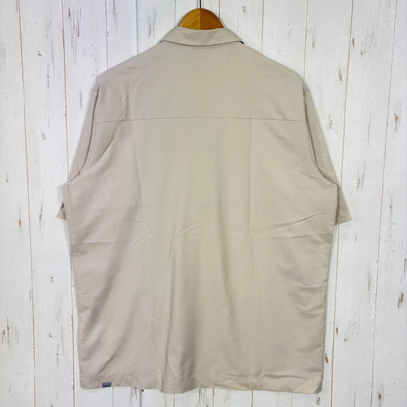 【Men's L アイボリー系】 Houdini ( フーディニ ) メンズ コスモ シャツ Men's Cosmo Shirt 238724 Foggy Mountain z00058226 Foggy Mountain 化繊 ショートスリーブシャツ インナー シャ