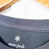 Snowpeak Men's Back Printed Logo T-shirt, Size M, Gray. Cotton, Short Sleeve Crew Neck T-shirt, Cotton. z00053