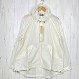 男女通用 2 象牙色 Rawlow Mountain Works Drizzler 连帽衫，米色尼龙，防风夹克，外套，z00053675，Ec