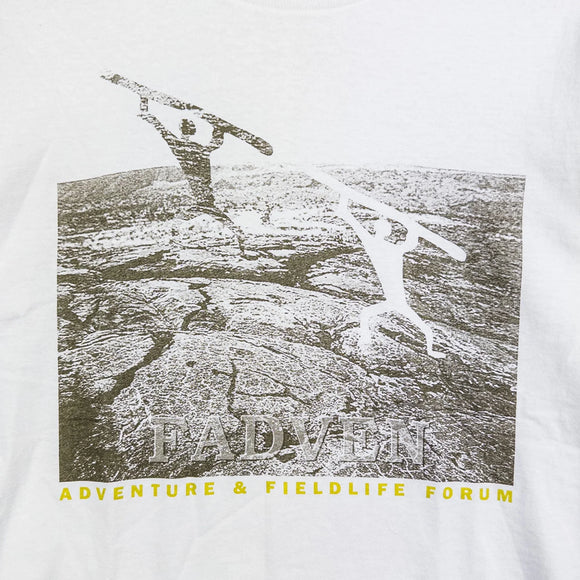 【Unisex S ホワイト系】 1990s Patagonia ( パタゴニア ) FADVEN Adventure & Fieldlife Forum ベネフィシャル ティー Beneficial T's ビンテージ オリジナル 入手困難 白タグ 90年代初頭 イ