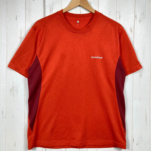 【Men's L オレンジ系】 Montbell ( モンベル ) ウイックロン ZEO T ポリエステル ウェア トップス インナー シャツ ショートスリーブTシャツ クルーネック 化繊 z00053623  化繊 ショートスリーブTシャツ クルーネック インナー