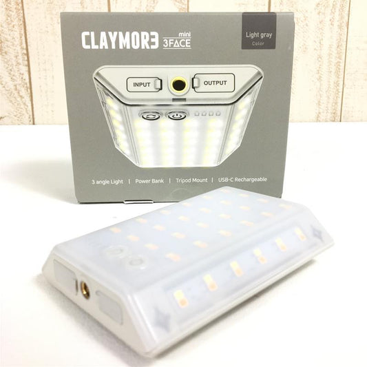 【OneSize グレー系】 Claymore ( クレイモア ) スリーフェイスミニ 3Face Mini 800ルーメン Usb充電 5000Mah Ledランタン ランプ 投光器 モバイルバッテリー機能 Clf-500Lg CLF-500 Light Gra