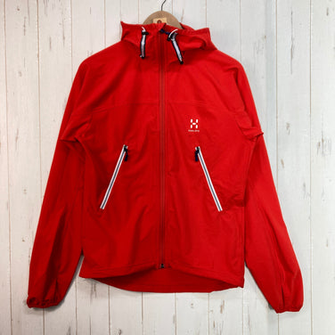 【Men's XS レッド系】 Haglofs ( ホグロフス ) ボア フード Boa Bood ソフトシェル フーディ ジャケット ナイロン ウェア トップス アウター ジャケット ソフトシェル z00060384  ソフトシェル アウター ジャケット トップス