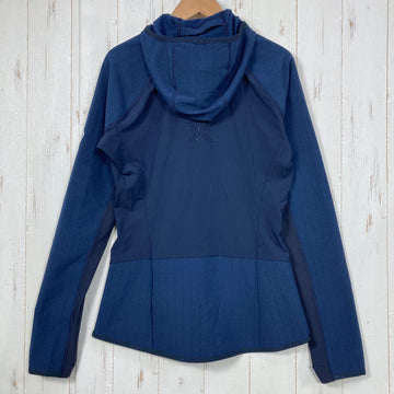 【Women's XS ネイビー系】 Mammut ( マムート ) アイガー スピード ミッドレイヤー ハイブリッド フーデッド ジャケット Eiger Speed ML Hybrid Hooded Jacket Women Eiger Extreme 防風 ストレッチ - 0
