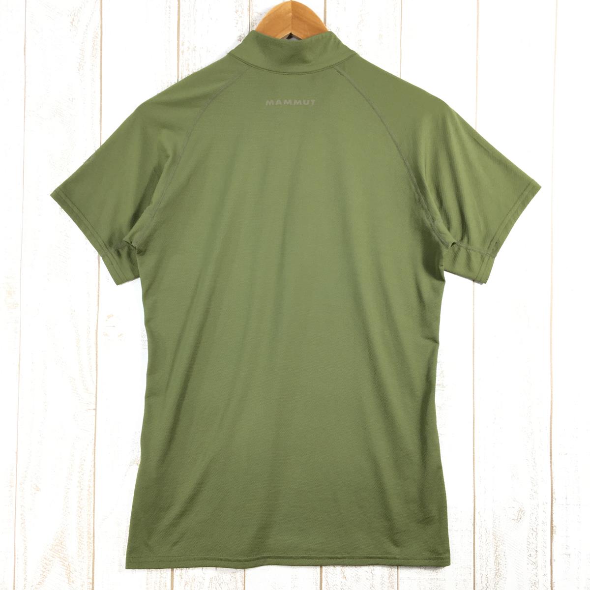 【Men's S グリーン系】 Mammut ( マムート ) パフォーマンス ドライ ジップ Tシャツ Performance Dry Zip T-Shirt ショートスリーブ 1017-00440 Men's  化繊 ショートスリーブシャツ インナー シャツ ト