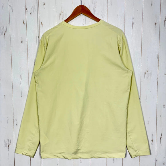 【Men's M イエロー系】 Houdini ( フーディニ ) カバー クルー Cover Crew ポリエステル ウェア トップス インナー シャツ ロングスリーブTシャツ クルーネック 化繊 z00059688  化繊 ロングスリーブTシャツ クルーネック