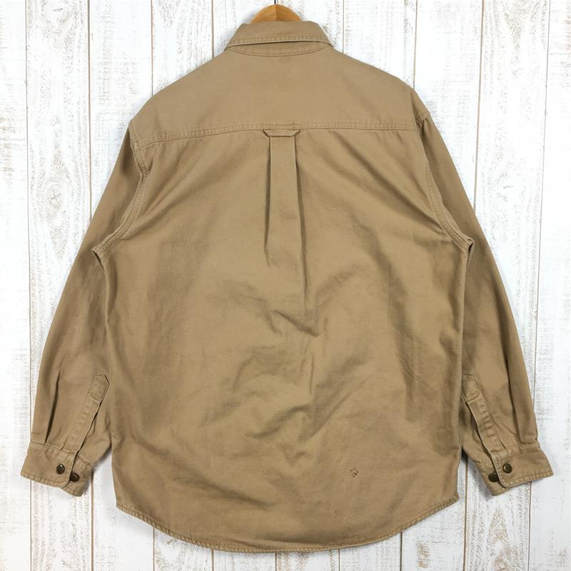 [Men's S Brown] Ems Eastern Mountain Sports Flannel Lined Canvas Shirt Jacket International Men's Cotton Outer Jacket Tops Wear