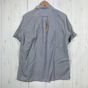 【Men's M グレー系】 Yamatomichi ( 山と道 ) メリノ ショートスリーブ シャツ Merino Short Sleeve Shirt ストライプ メリノウール100% 日本製 メリノウール ウェア トップス インナー シャツ ショートスリーブ - 0