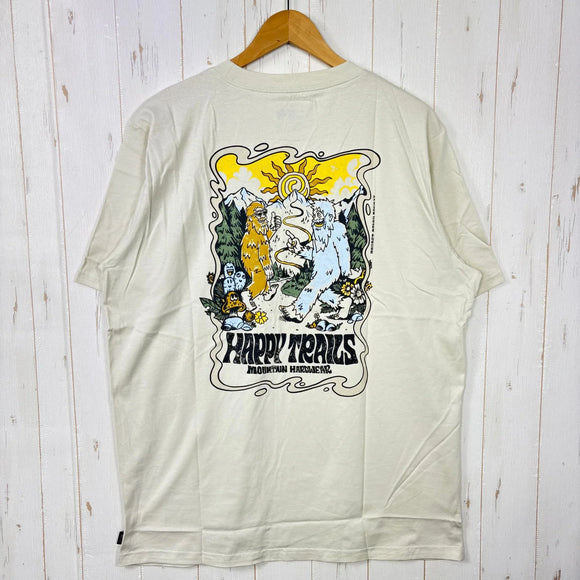 【Men's XL アイボリー系】 Mountain Hardwear ( マウンテンハードウェア ) ハッピー トレイルズ ショートスリーブ Happy Trails Short Sleeve OM6911 354 z00056040 354 化繊 ショートスリーブT