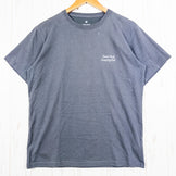 Snowpeak Men's Back Printed Logo T-shirt, Size M, Gray. Cotton, Short Sleeve Crew Neck T-shirt, Cotton. z00053