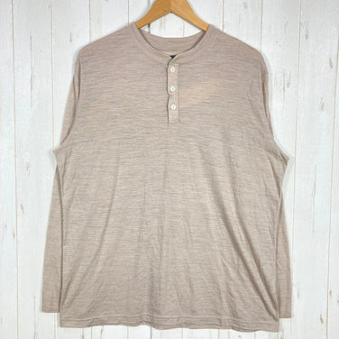 【Men's L ベージュ系】 Brown By 2Tacs ( ブラウン By ツータックス ) ウール ヘンリーネック シャツ 軽エディション 生産終了モデル 入手困難 Moonlight Gear（ムーンライトギア）別注モデル ウール ウェア トップス インナ