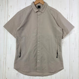 [Men's S Beige] Axesquin Short Sleeve Ventilation Shirt S/S Ventilation Shirt Polyester Wear Tops Inner Shirt Short Sleeve Shirt Synthetic Fiber z00054852
