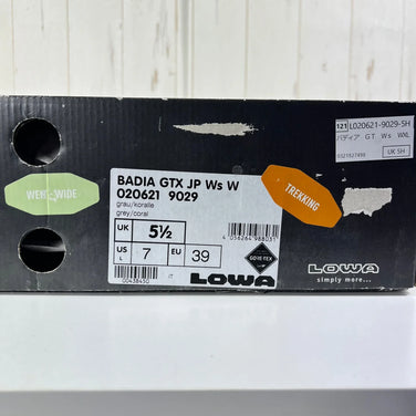 Lowa Badia GT Women's WXL Trekking Boots, Size 24.3cm, Gray, UK5.5, L020621 9029 Gray/Coral, z00056848 9029 Gray/Coral.