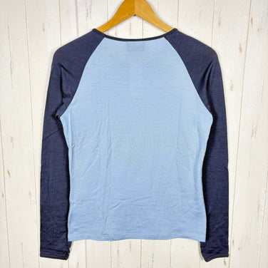 【Women's M ブルー系】 Icebreaker ( アイスブレーカー ) スーパーファイン190 ロングスリーブ ウールティー メリノウール ウェア トップス インナー シャツ ロングスリーブTシャツ クルーネック ウール z00055018  ウール ロング