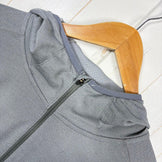 Men's Small Gray Foxfire TransWet Wool Half Zip Hoody, TS Wool Half Zip, Polyester, Top, Undershirt, Hoodie, Wool, z00055385