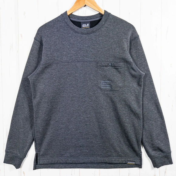 【Men's M ブラック系】 Jackwolfskin ( ジャックウルフスキン ) JP アーバン サーモ プルオーバー JP URBAN THERMO PULLOVER ポリエステル ウェア トップス アウター ジャケット フリース z00053097  フリ