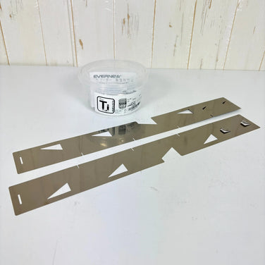 均码银色 Evernew 钛合金 Fooboo 炊具，带防风罩 (EBY246, z00056814)