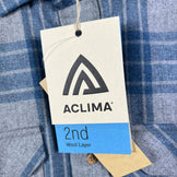【Men's S ブルー系】 Aclima ( アクリマ ) レジャーウール リボーン ウール シャツ LeisureWool ReBorn Wool Shirt 106310 367 CHECK LIGHT GREY/JEANS z00055897 367 CH