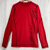 【Men's S Red】 Mammut Summit Long Sleeve Nylon Wear Tops Inner Shirt Long Sleeve T-Shirt Crew Neck Synthetic z00057535 Synthetic Long Sleeve T-Shirt