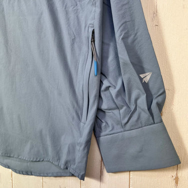 Unisex Medium Blue Paper Sky Wear Wind Big Shirt, Blue Gray, Nylon, Long Sleeve, Synthetic Fiber, z00053705, Blue