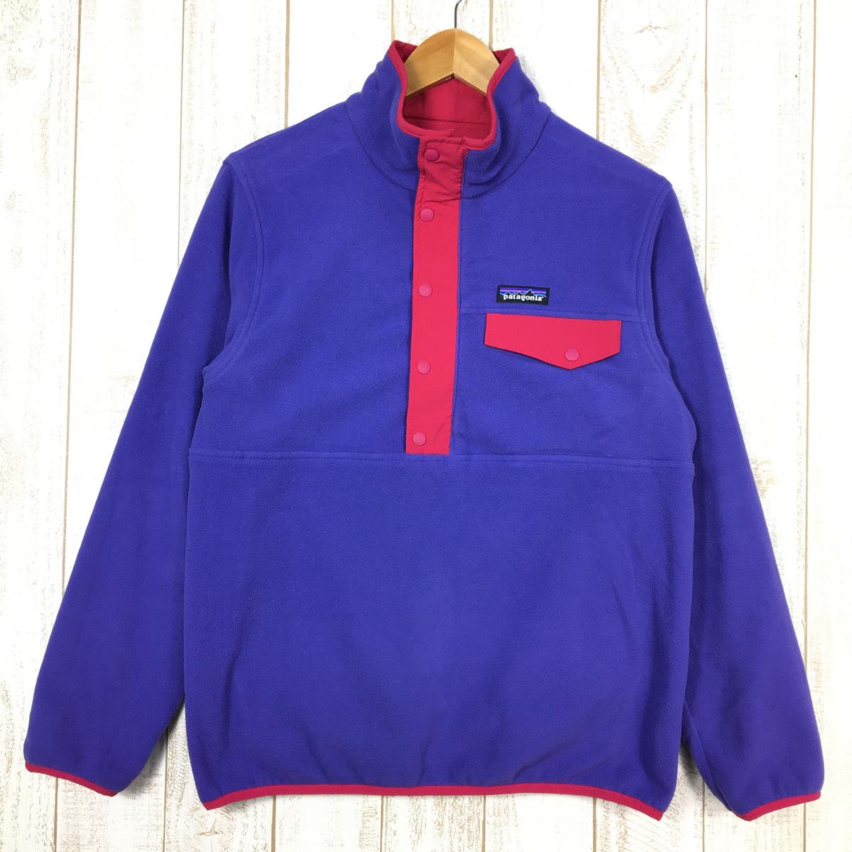 [Women's S Purple] Patagonia Reversible Snap-T Glissade Pullover Windproof Fleece Jacket 25290 International W