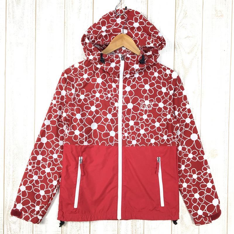 【女款M红色系列】Helly Hansen 花卉风壳连帽衫派克大衣防紫外线尼龙 HEZ11350 亚洲女风