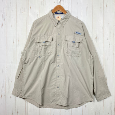 【Men's L ベージュ系】 Columbia ( コロンビア ) バハマ 2 ロングスリーブ シャツ Bahama II L S Shirt PFGシリーズ ナイロン ウェア トップス インナー シャツ ロングスリーブシャツ 化繊 z00059488  化繊 ロ