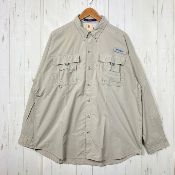 【Men's L ベージュ系】 Columbia ( コロンビア ) バハマ 2 ロングスリーブ シャツ Bahama II L S Shirt PFGシリーズ ナイロン ウェア トップス インナー シャツ ロングスリーブシャツ 化繊 z00059488  化繊 ロ