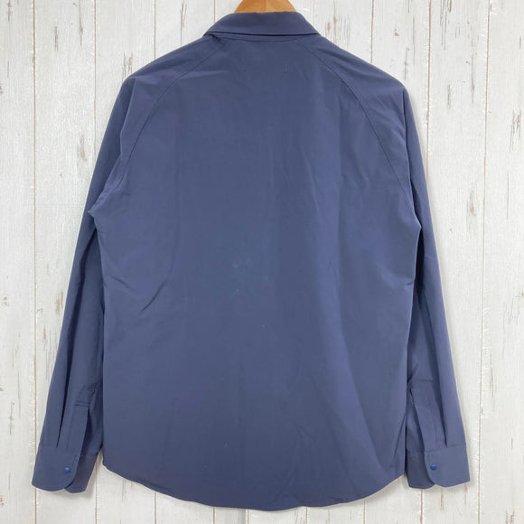 【Unisex 3 ネイビー系】 Axesquin Elements ( アクシーズクインエレメンツ ) ソフトシェル の ショート カラー シャツ Soft Shell Short Collar Shirt ナイロン ウェア トップス インナー シャツ ロングスリー