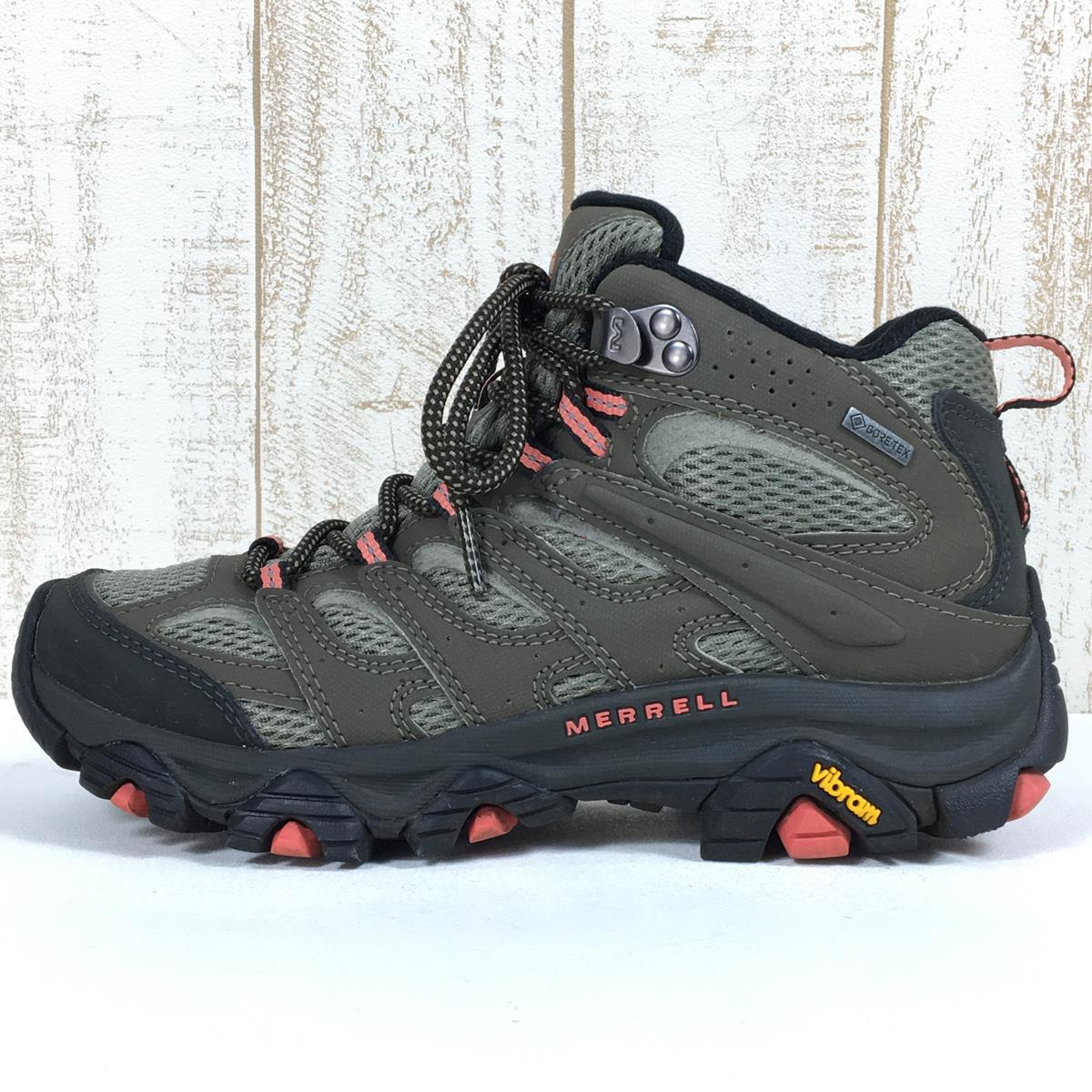 【Women's 22.5cm グリーン系】 Merrell ( メレル ) モアブ 3 シンセティック ミッド ゴアテックス Moab Iii Synthetic Mid Gore-Tex トレッキングシューズ J500182 Women's Olive トレッキングブーツ フ