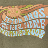【Men's S Green】 Teton Bros. Pole Pedal Paddle Tee Polyester Wear Top Inner Shirt Short-Sleeve T-Shirt Crew Neck Synthetic z00055455