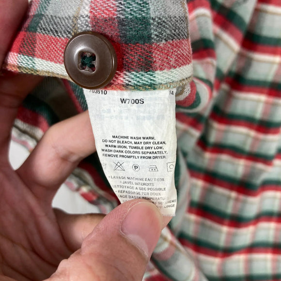 【Men's M グリーン系】 1994 Patagonia ( パタゴニア ) ヘビー フランネル シャツ Heavy Flannel Shirt Ombre Boxes / Auburn 生産終了モデル 入手困難 コットン ウェア トップス インナー シャツ ロ