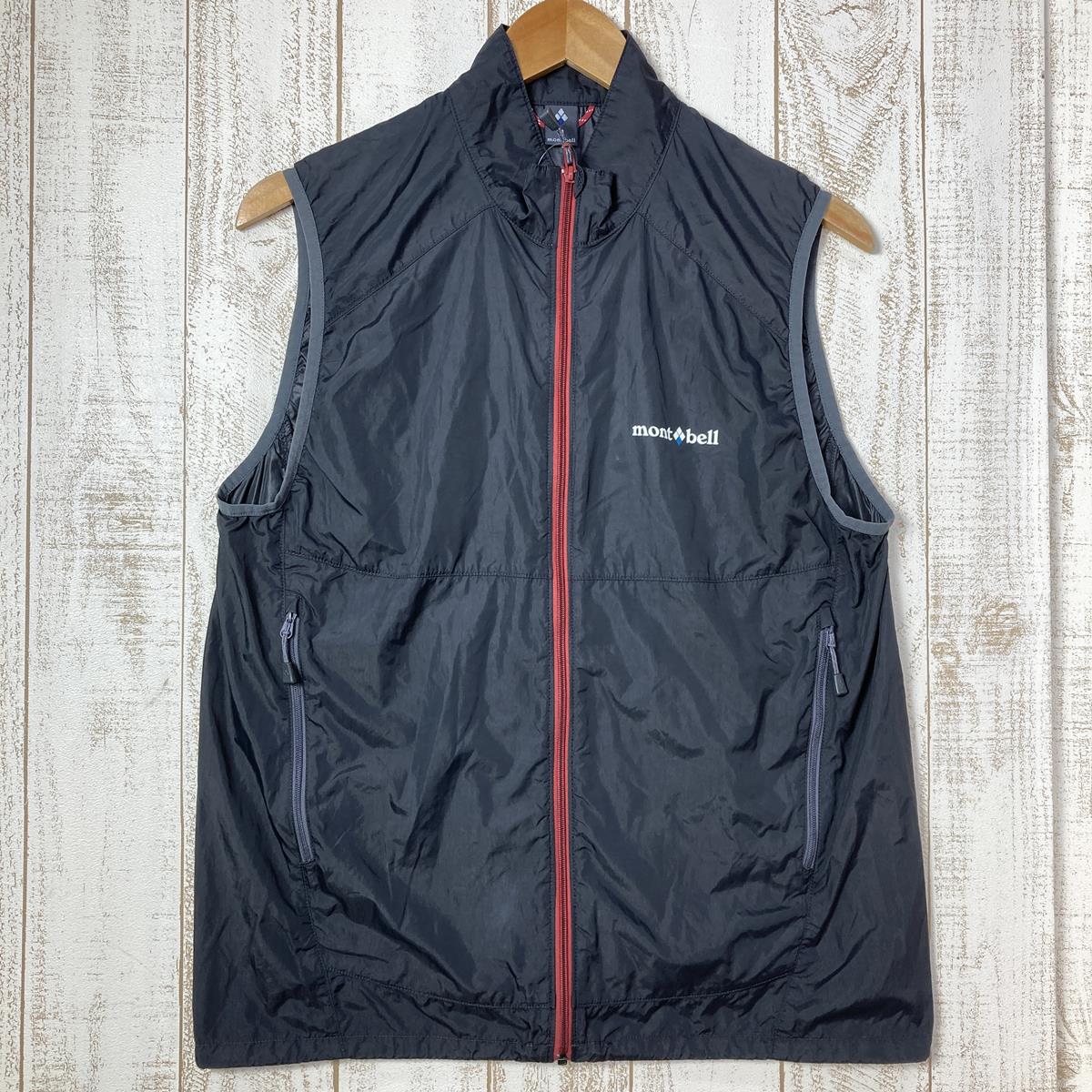 【男款M黑】Montbell Windblast Vest Windshell 风衣 1103266 亚洲男士 Windshell 背心上衣外穿