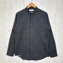 【Unisex 3 ブラック系】 Axesquin Elements ( アクシーズクインエレメンツ ) ギンガム サッカー の ショート カラー シャツ ポリエステル ウェア トップス インナー シャツ ロングスリーブシャツ 化繊 z00058149  化繊 ロング-1